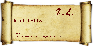 Kuti Leila névjegykártya
